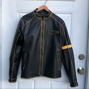 Men’s black plether jacket size M